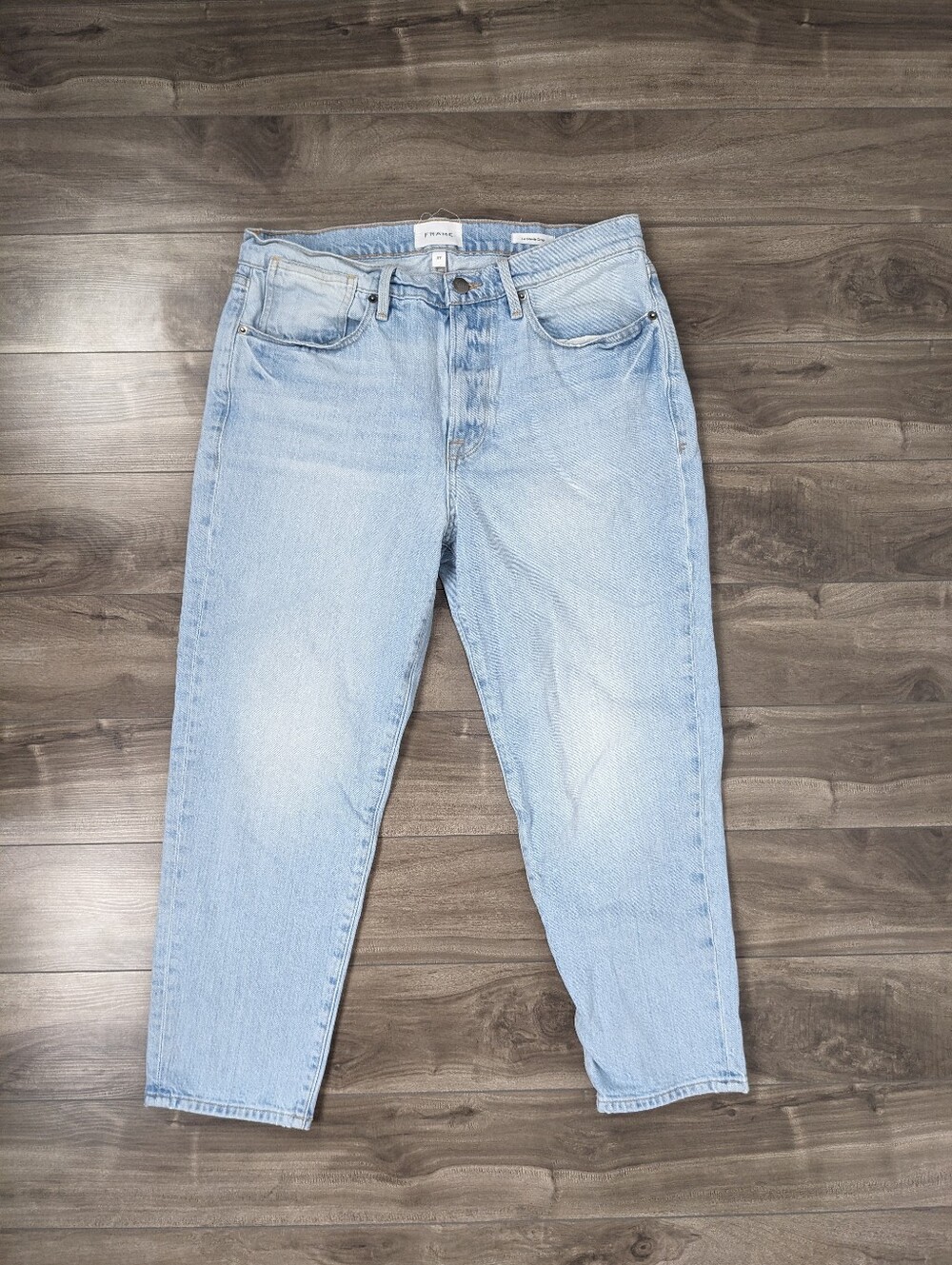Frame Le Stevie Crop Jeans Light Blue Wash Size 27 Cropped Ankle